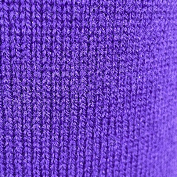 Vintage Womens Preppy Twee Granny Sweater Vest Medium Purple Ivy League Bright - Picture 4 of 10